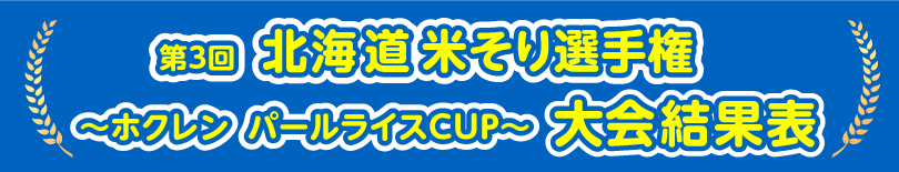 米そり大会結果表