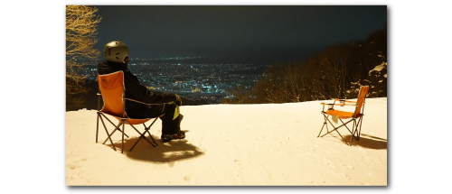 札幌藻岩山スキー場夜景画像