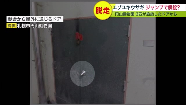 獣舎から屋外に通じるドア