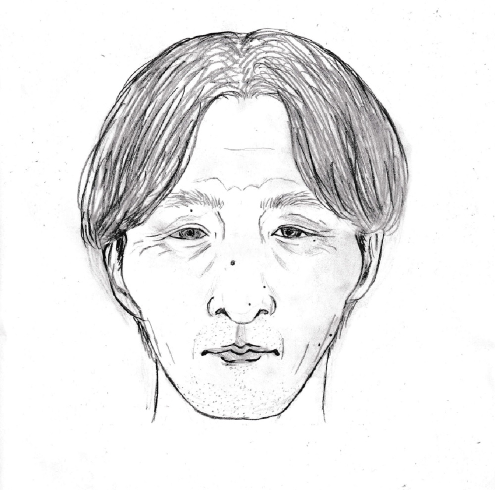 公開された男性の似顔絵（提供：北海道警察）