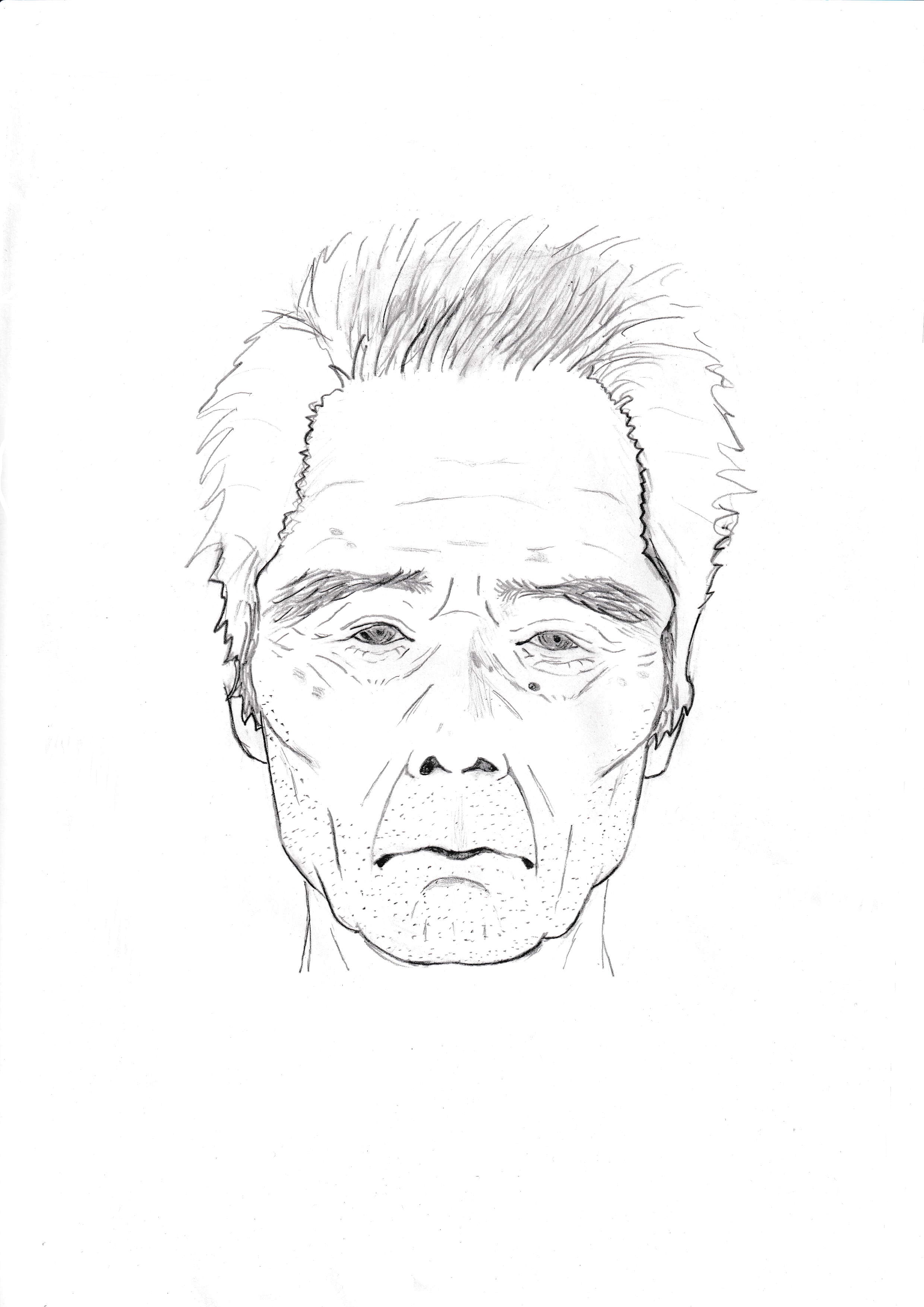 男性の似顔絵（提供：道警）