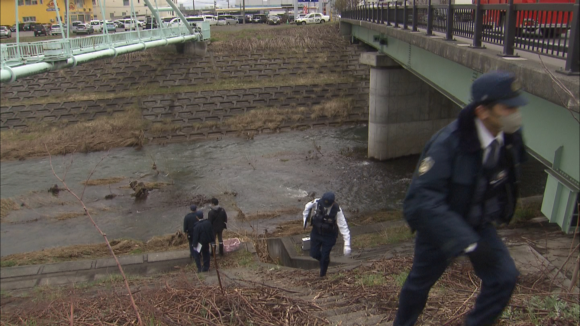 倒れた成人男性が見つかった琴似発寒川（札幌市西区）