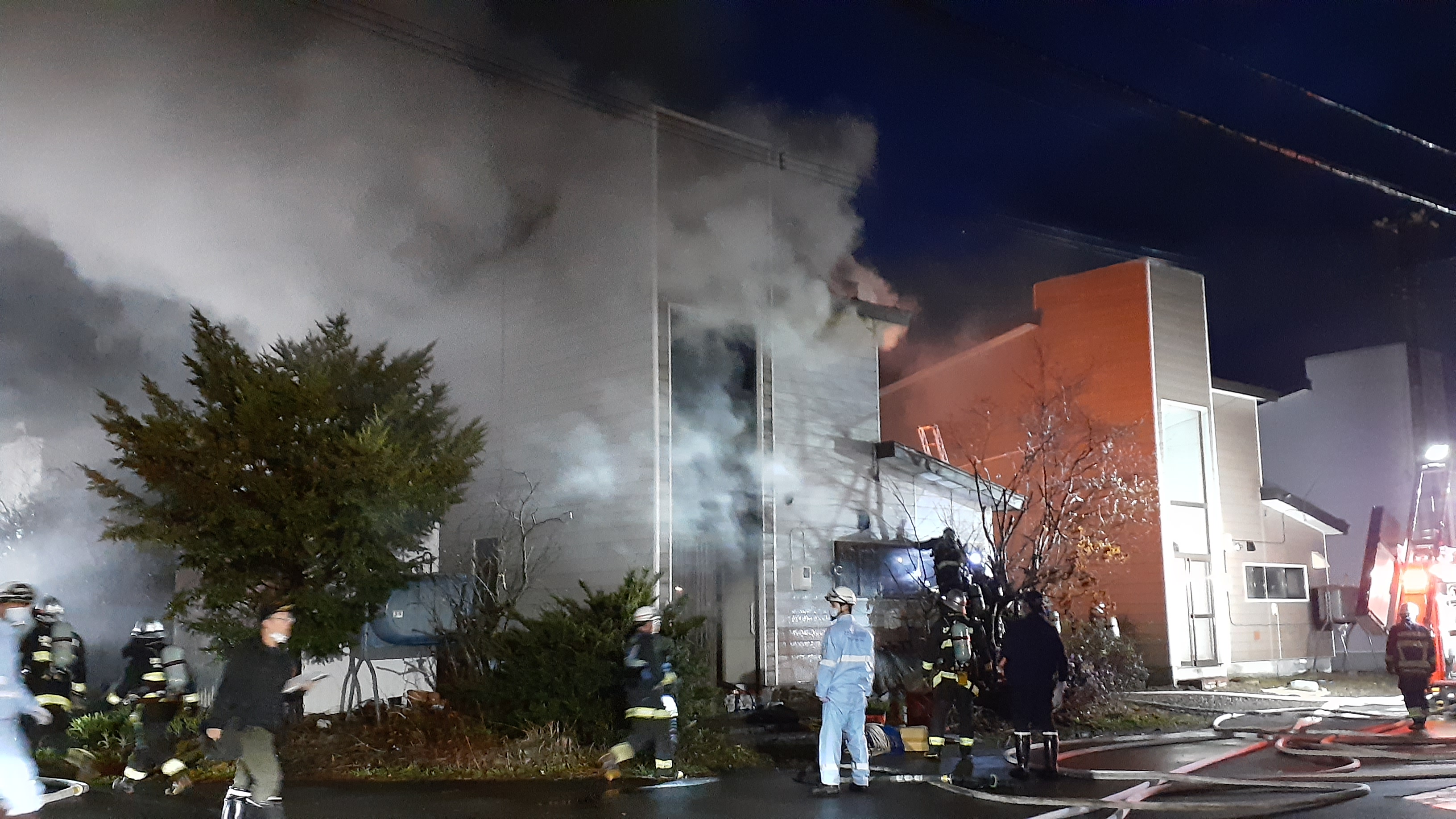 火事の現場（北海道帯広市)