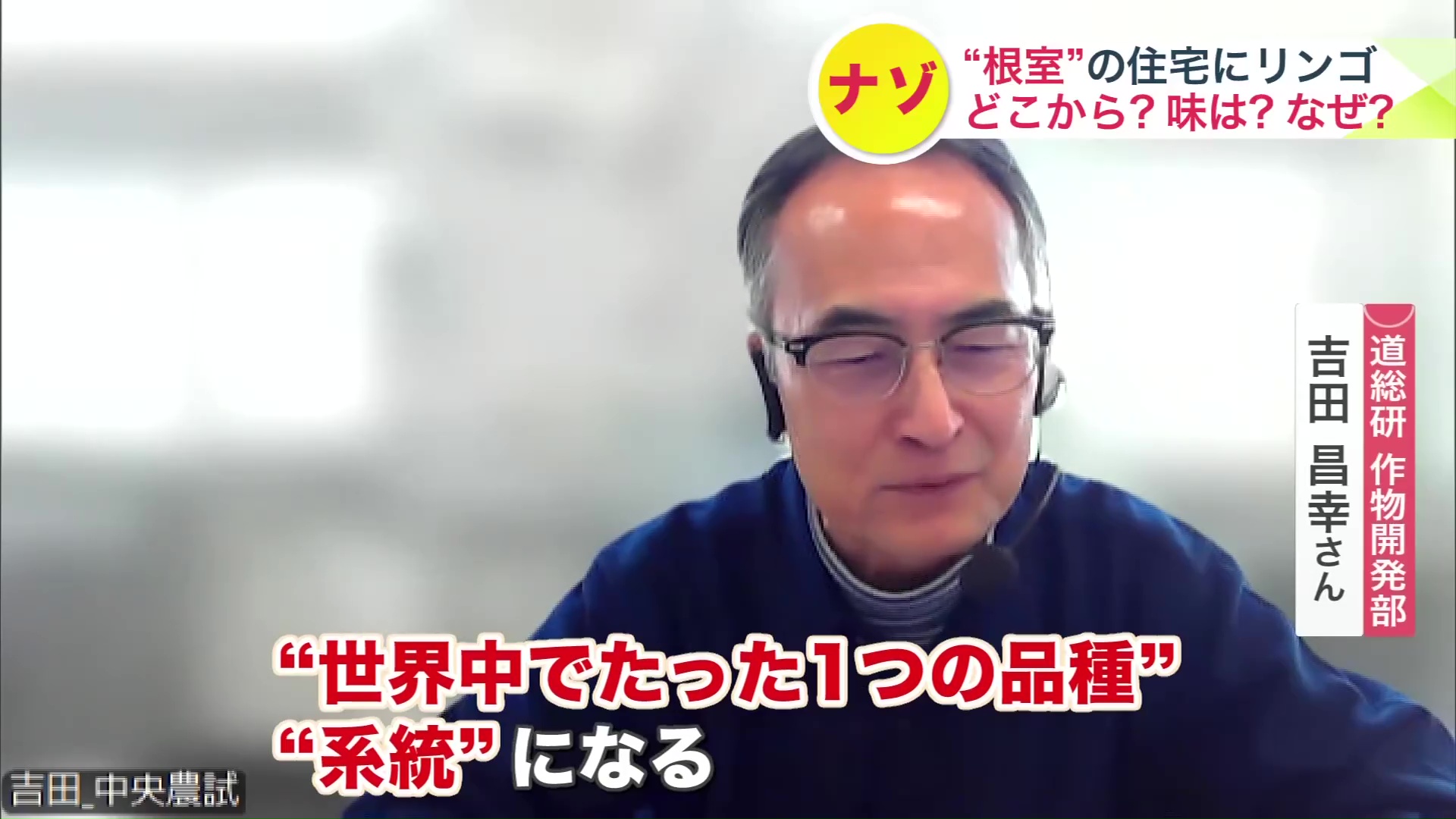 北海道立総合研究機構 作物開発部 吉田昌幸さん