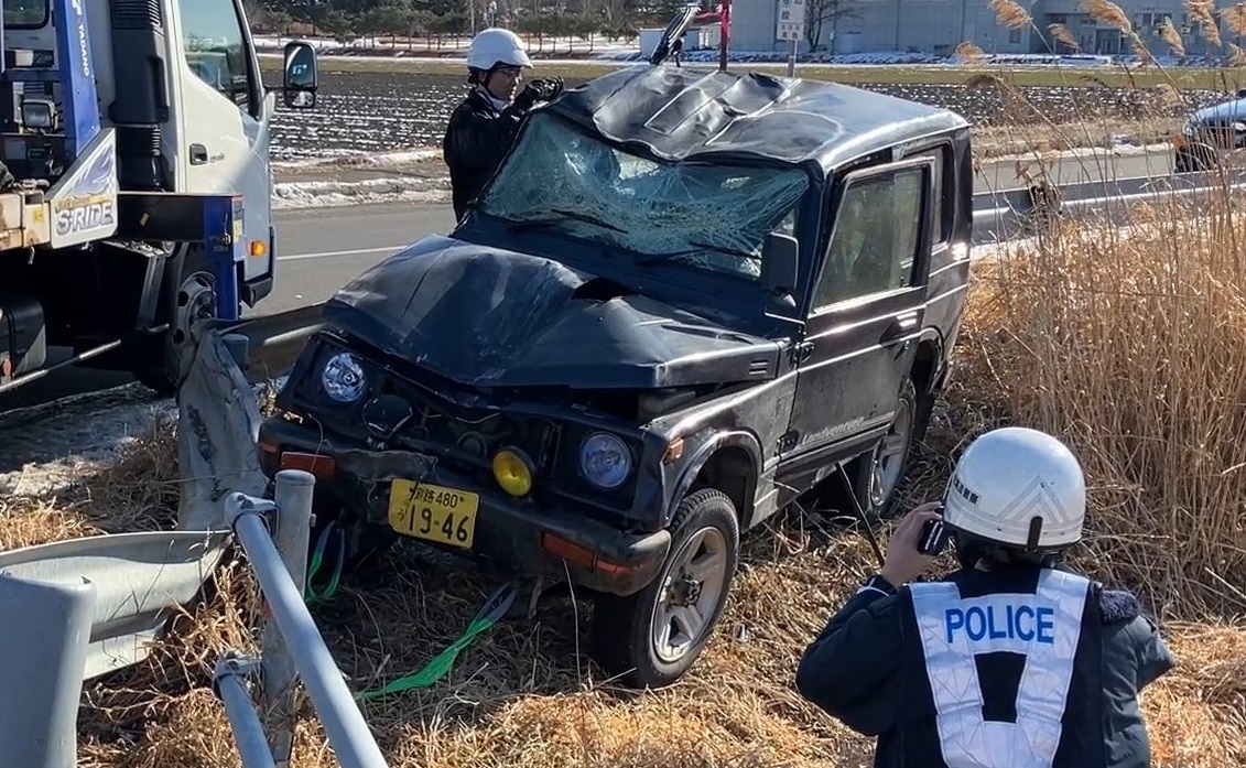 事故があった現場(池田町高島)