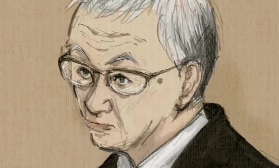 田村修被告(廷内イラスト)