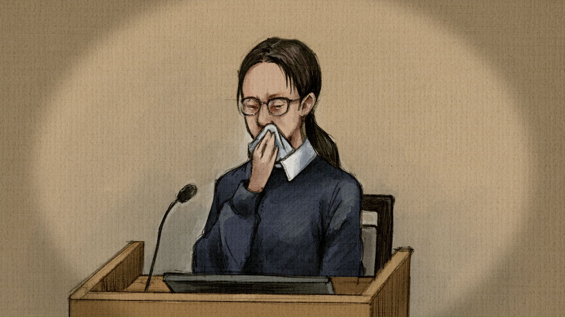 証言する浩子被告