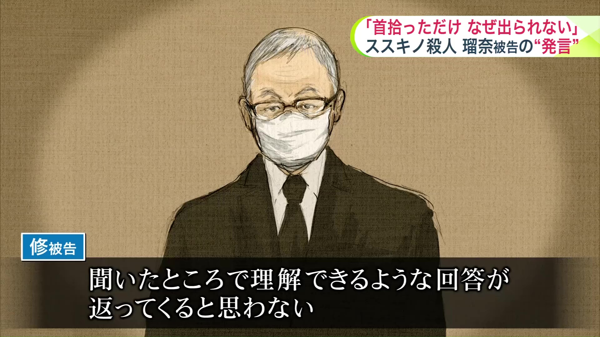 修被告への被告人質問も