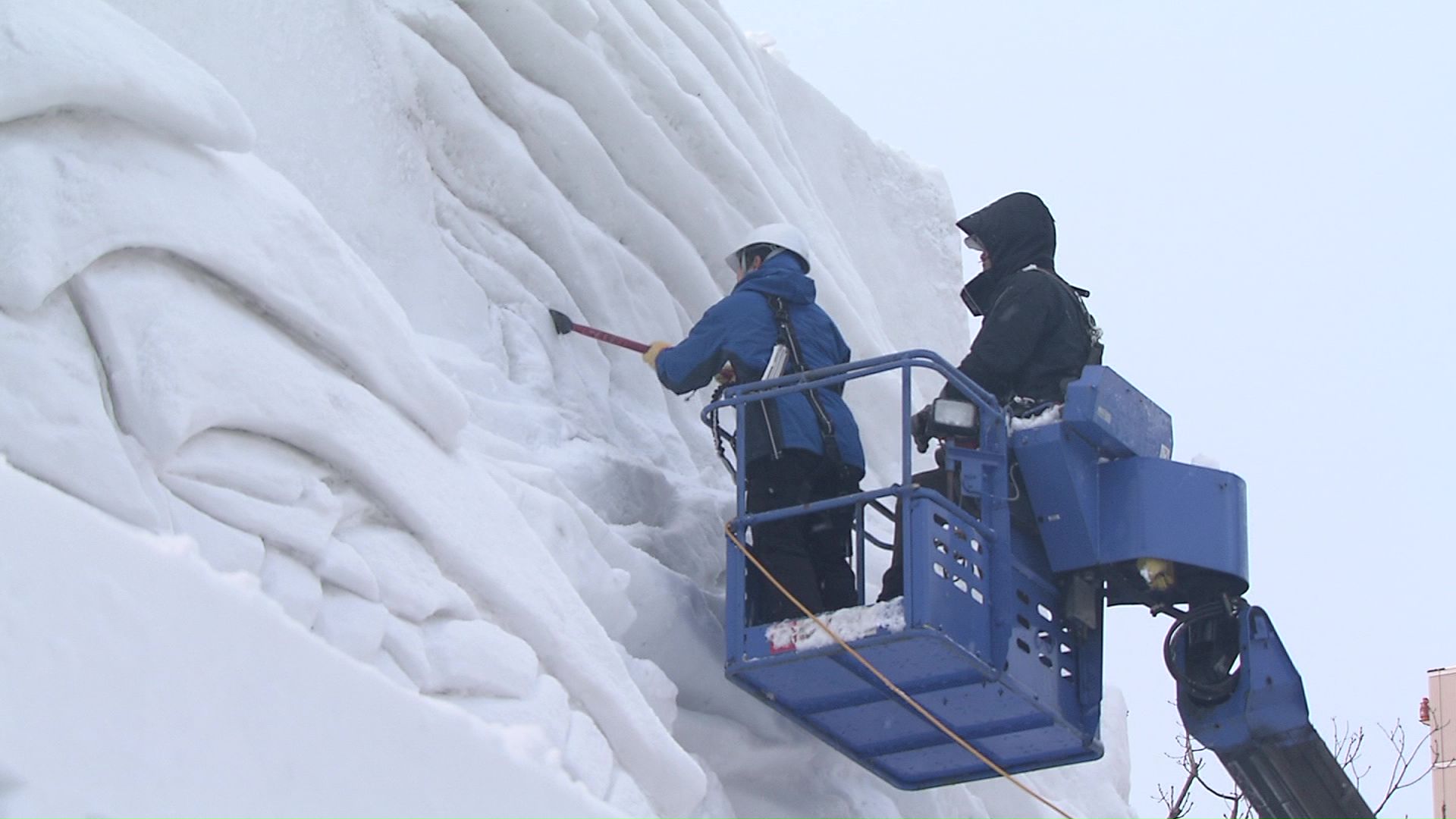 完成予定日の2日前に補修作業