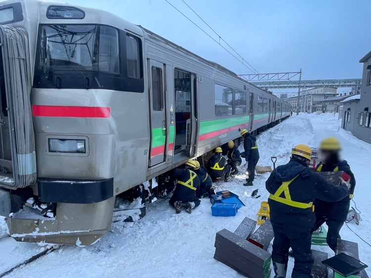 脱線した車両(提供:JR北海道)