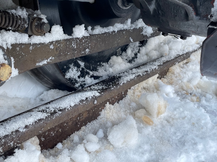 脱線した車両(提供:JR北海道)