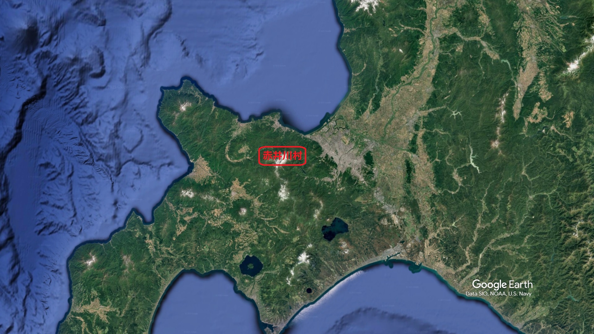 赤井川村   (C)Google