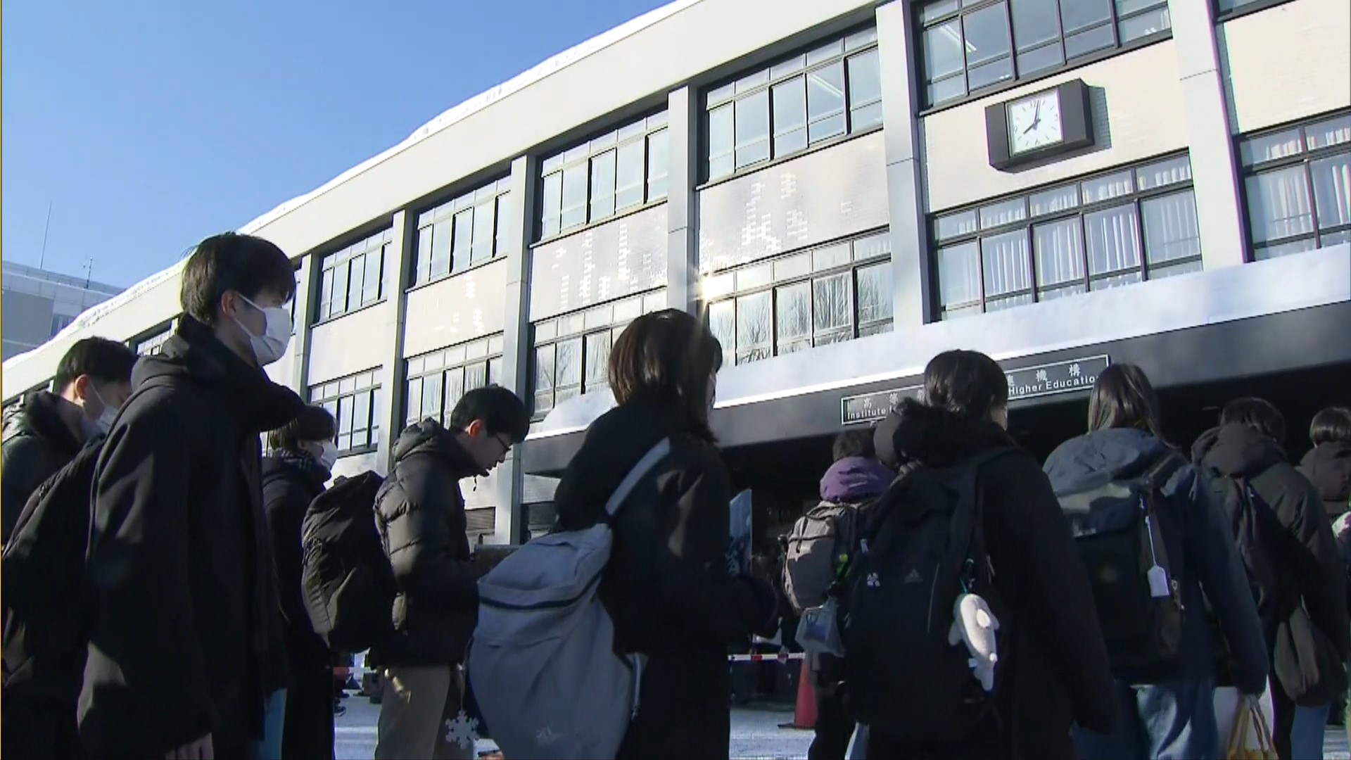 北大の試験会場(午前8時すぎ)