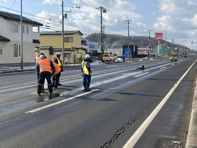 事故があった現場(登別市鷲別町6丁目)