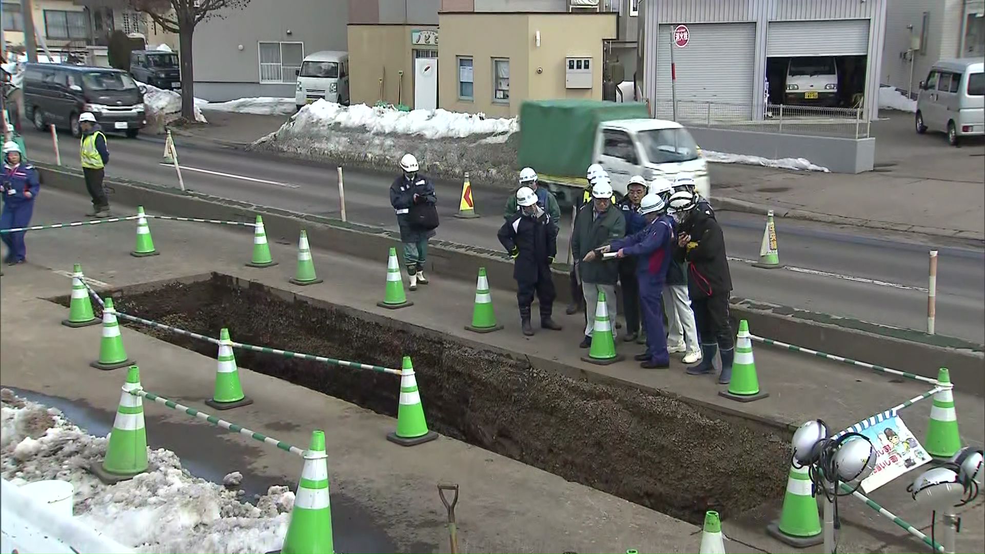穴が見つかった現場(撮影2月27日)