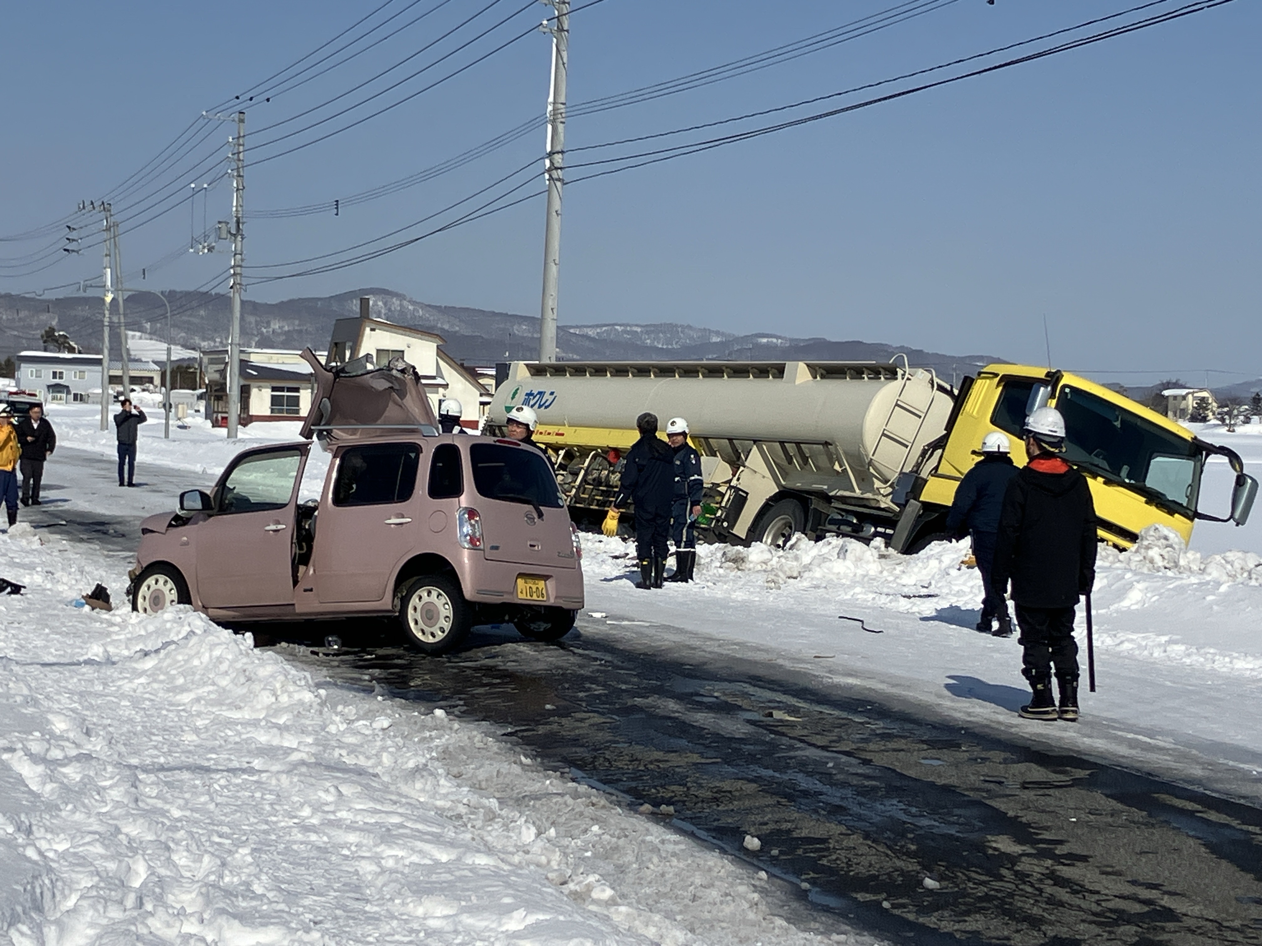 事故があった現場(比布町)