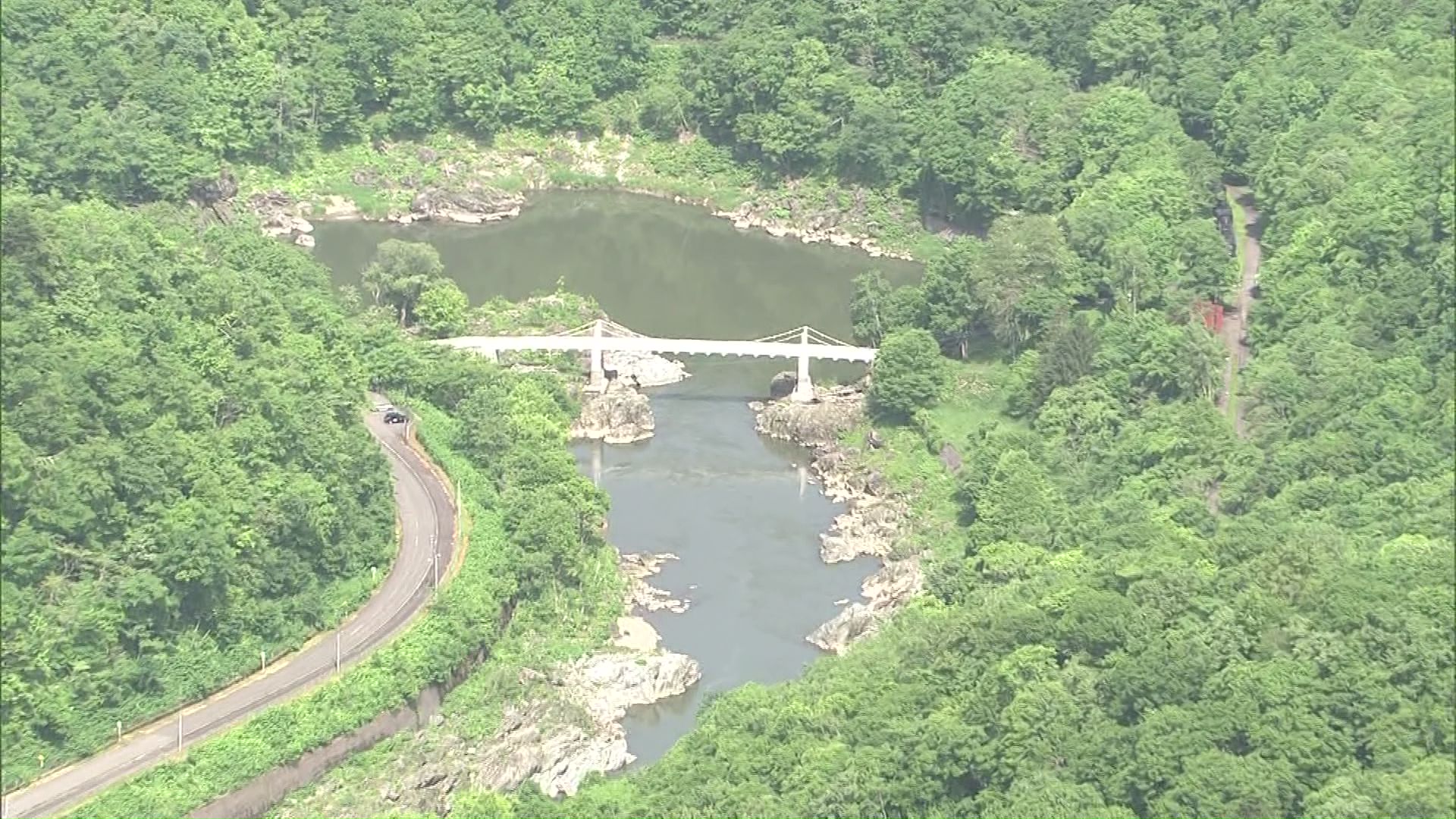 事件のあった神居古潭のつり橋
