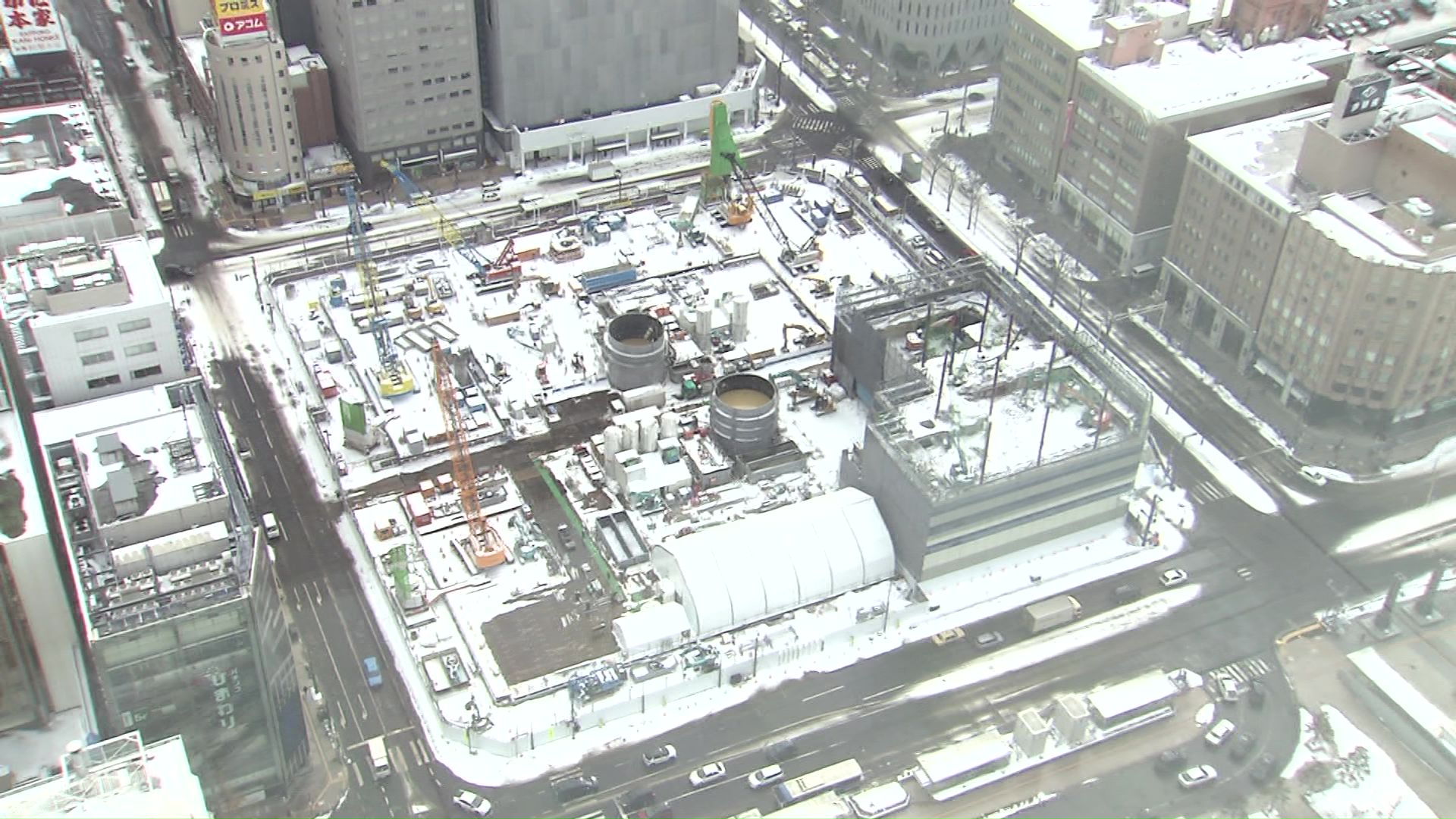 JRタワー展望室T38から見た建設予定地の様子