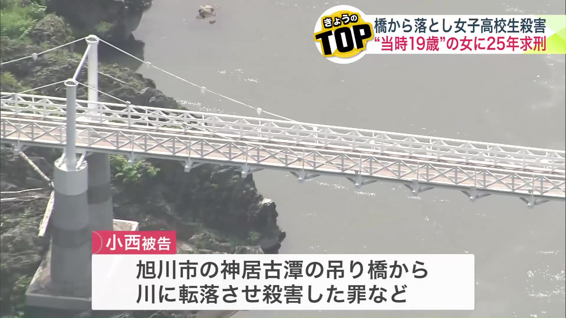 女子高校生を川に転落させ殺害した罪