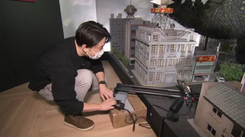 スマホを使って特撮体験も