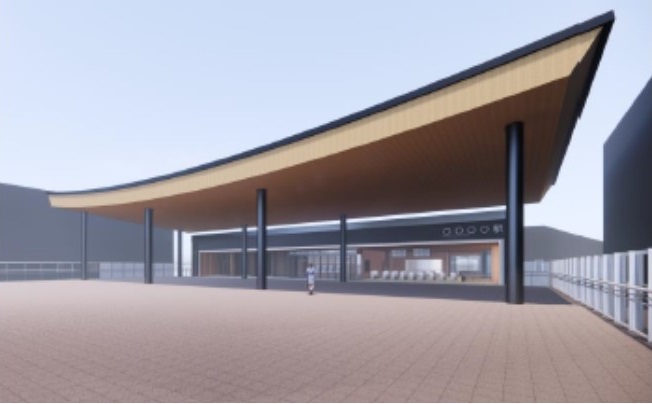 新駅予想図(提供:北広島市)