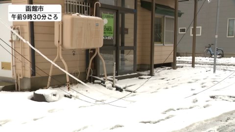 函館市内ではケーブルが切れて垂れ下がる被害