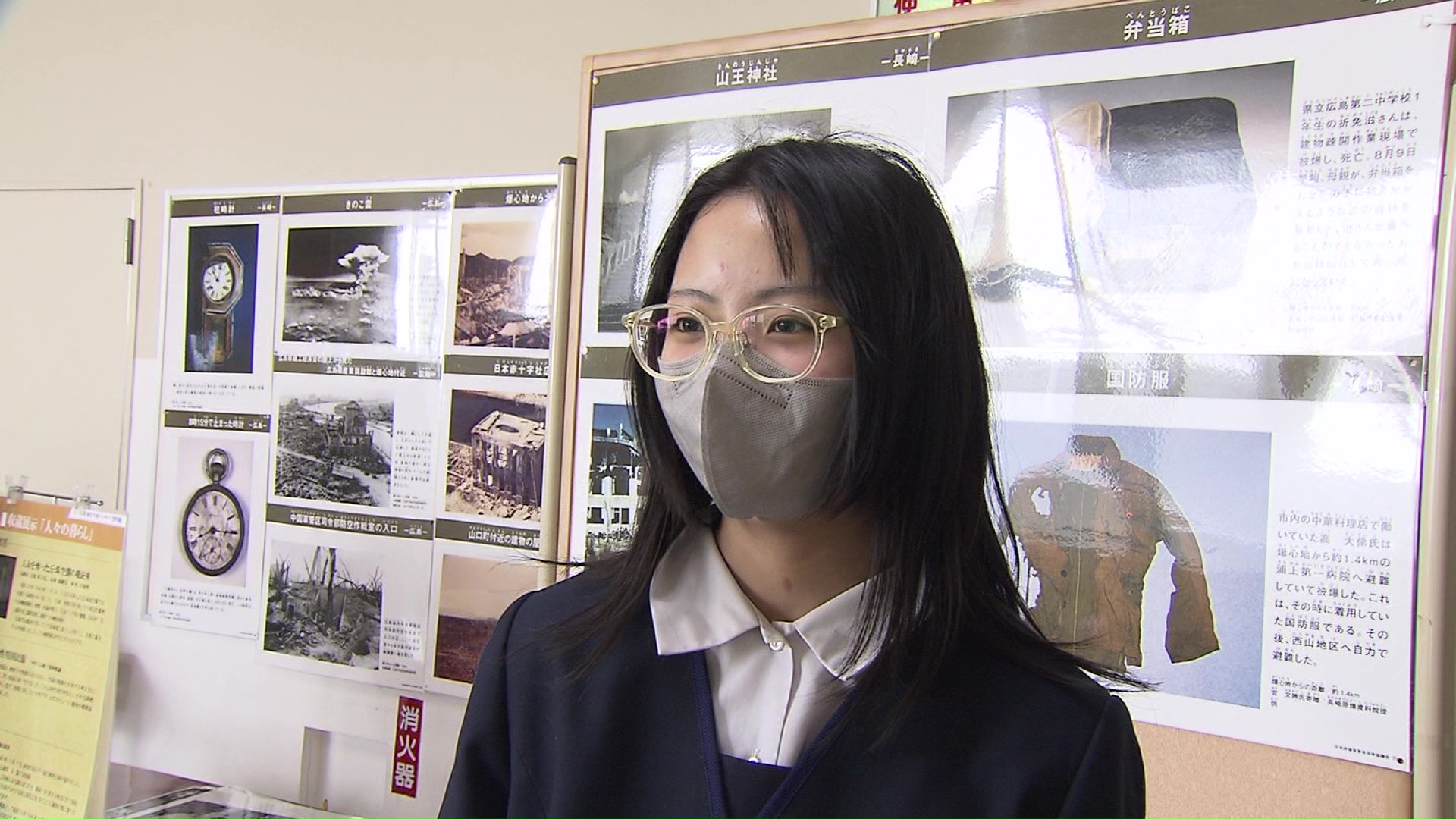 被爆体験を聞いた中学生