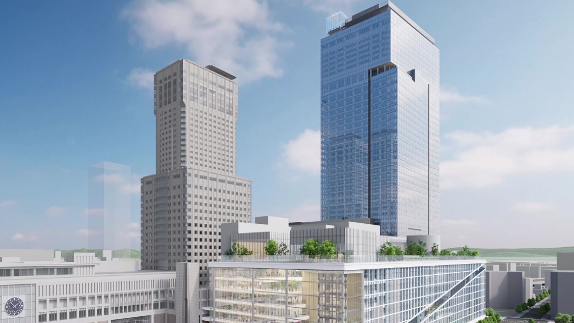 当初は2028年度に開業予定だった再開発ビル