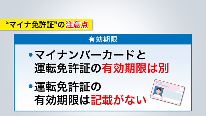 マイナ免許証の注意点