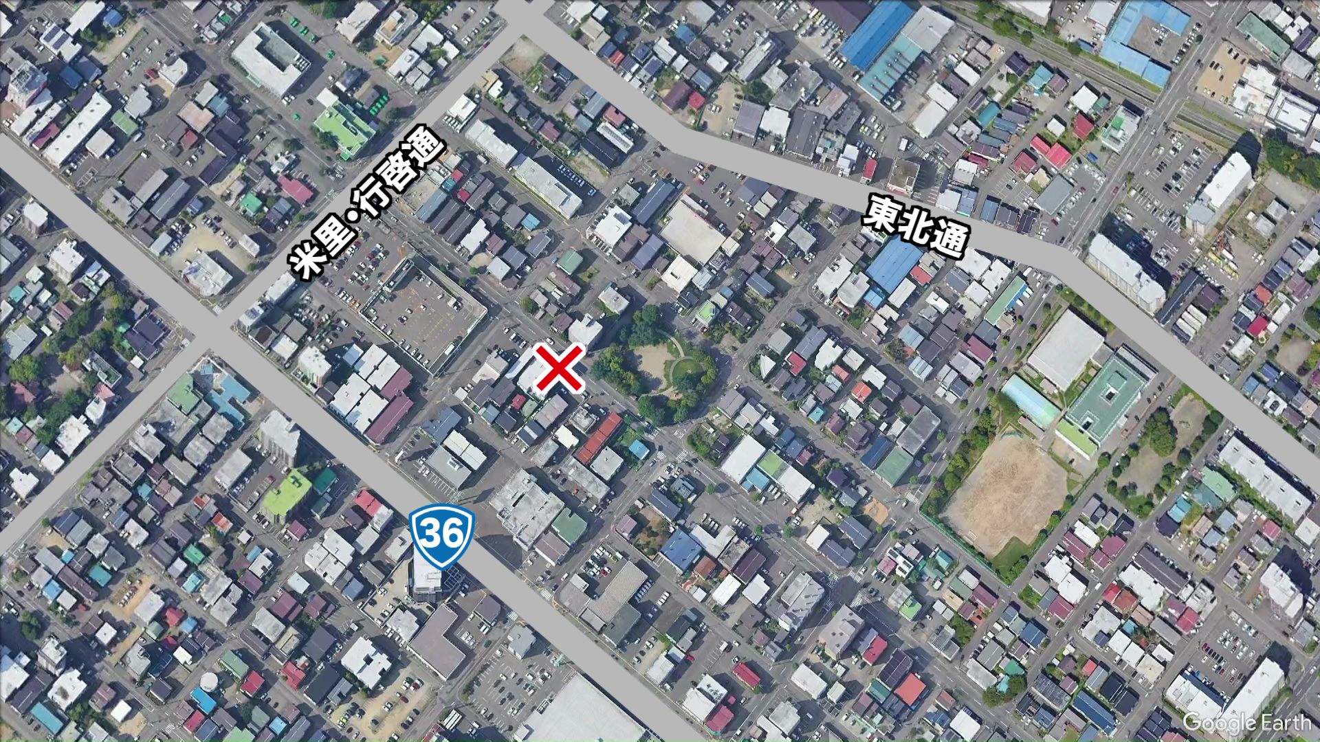 事件現場の周辺地図