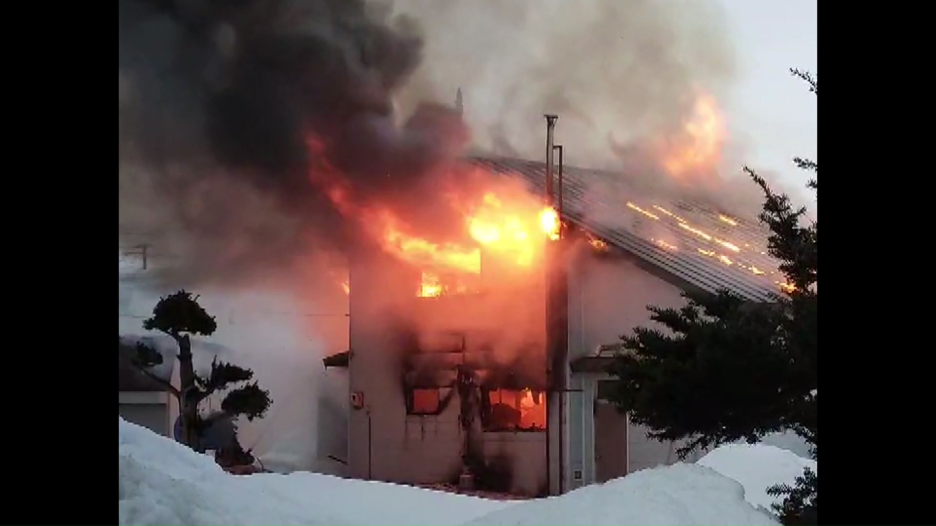 火事があった現場(撮影:視聴者)