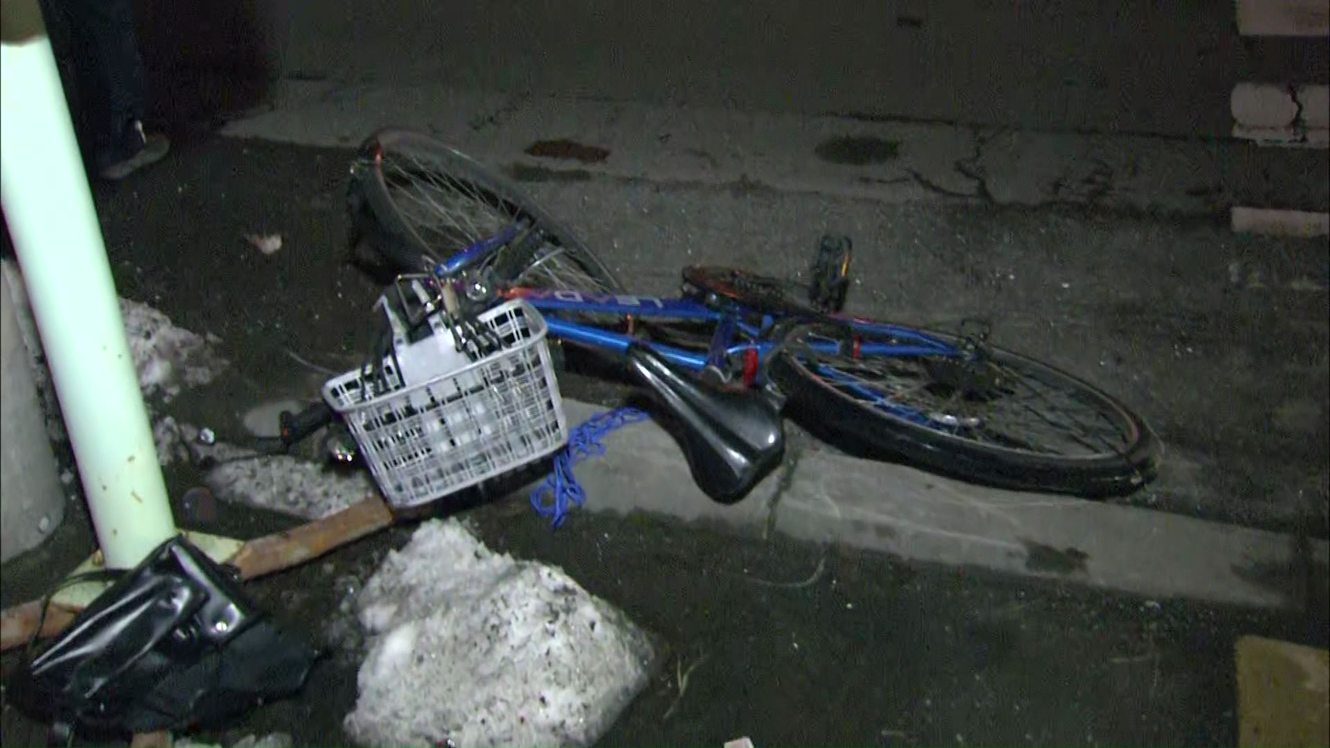 事故現場の自転車