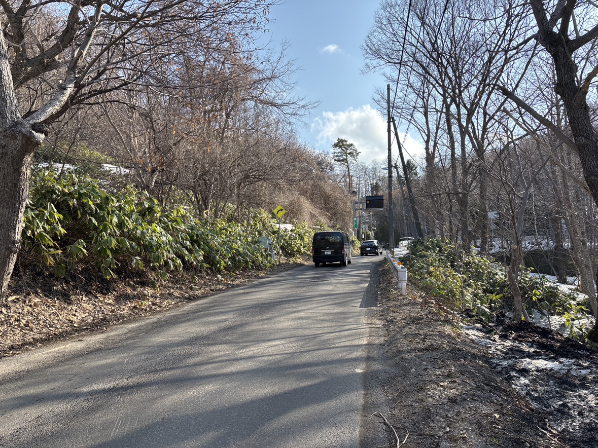 クマが目撃された現場(札幌市西区小別沢付近)