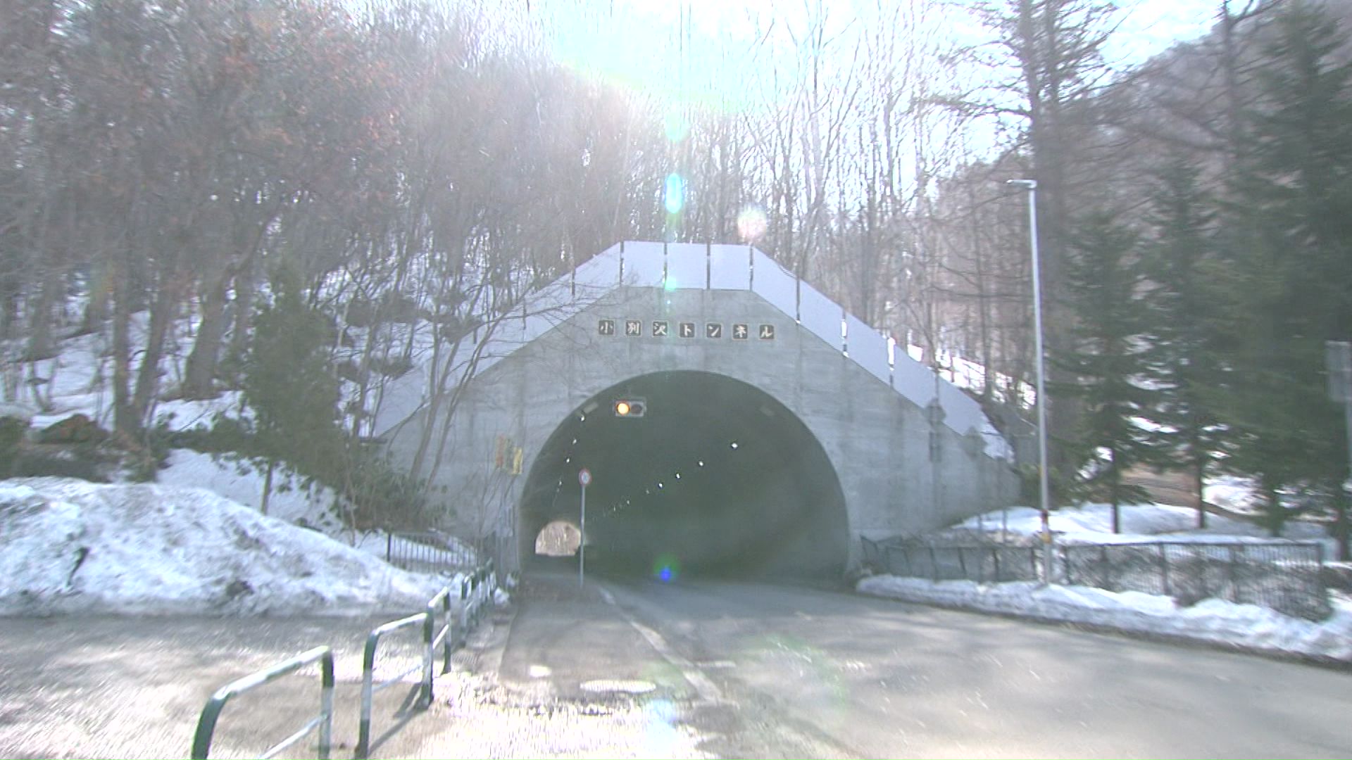 トンネル近くでクマが横断(札幌市西区小別沢付近)