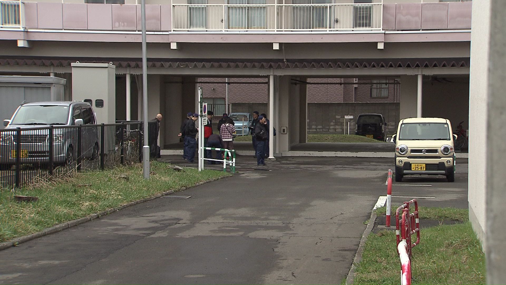 通報のあった駐車場