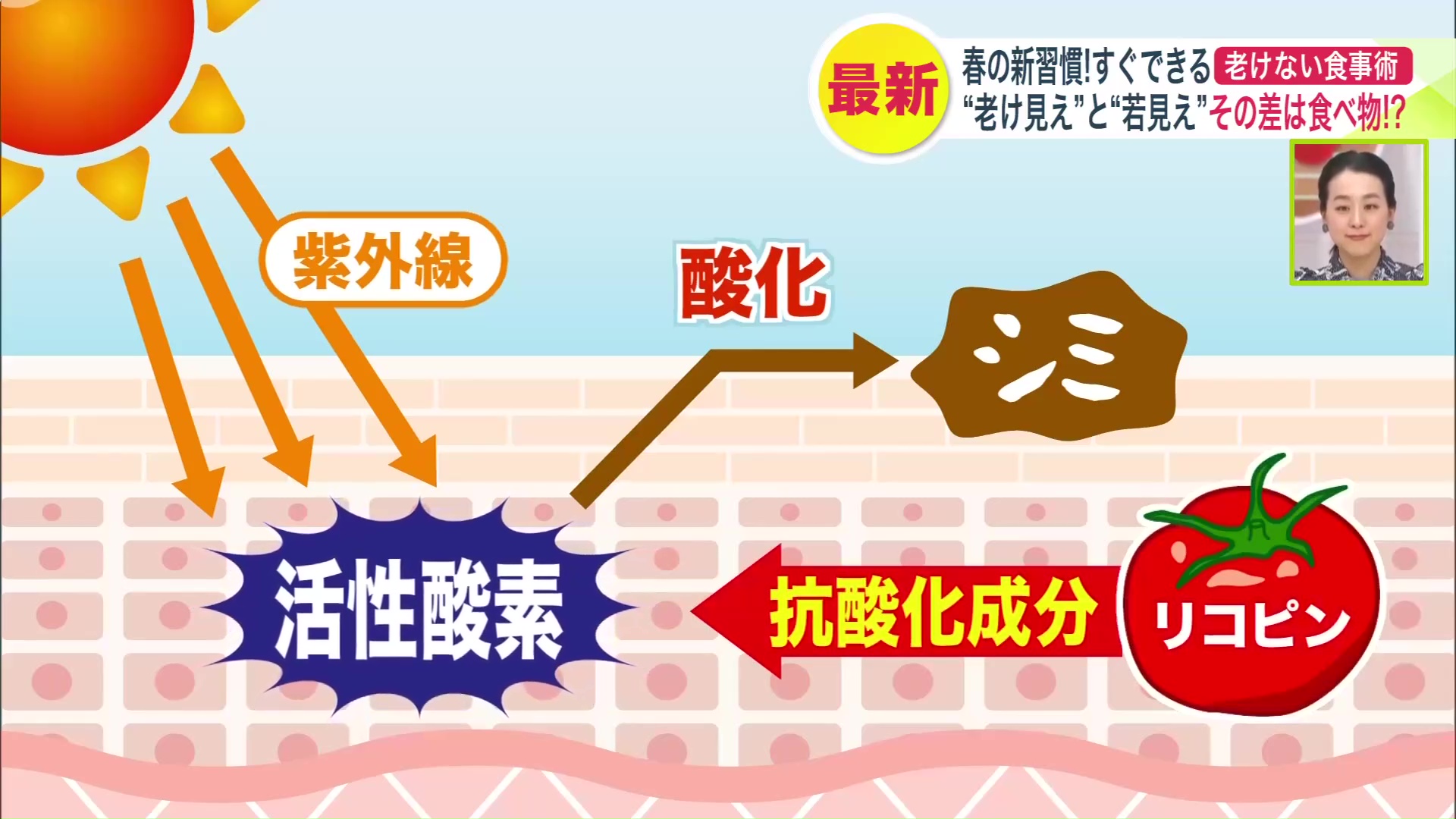 紫外線のダメージを防ぐ「リコピン」