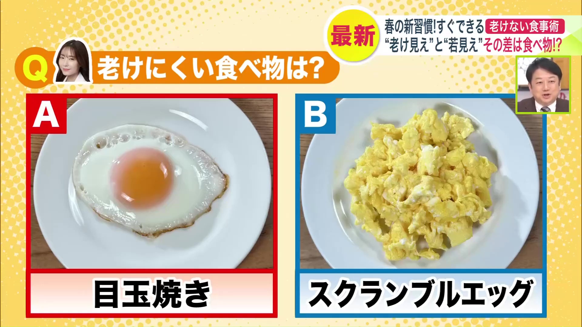 “老けにくい卵料理”はどっち?