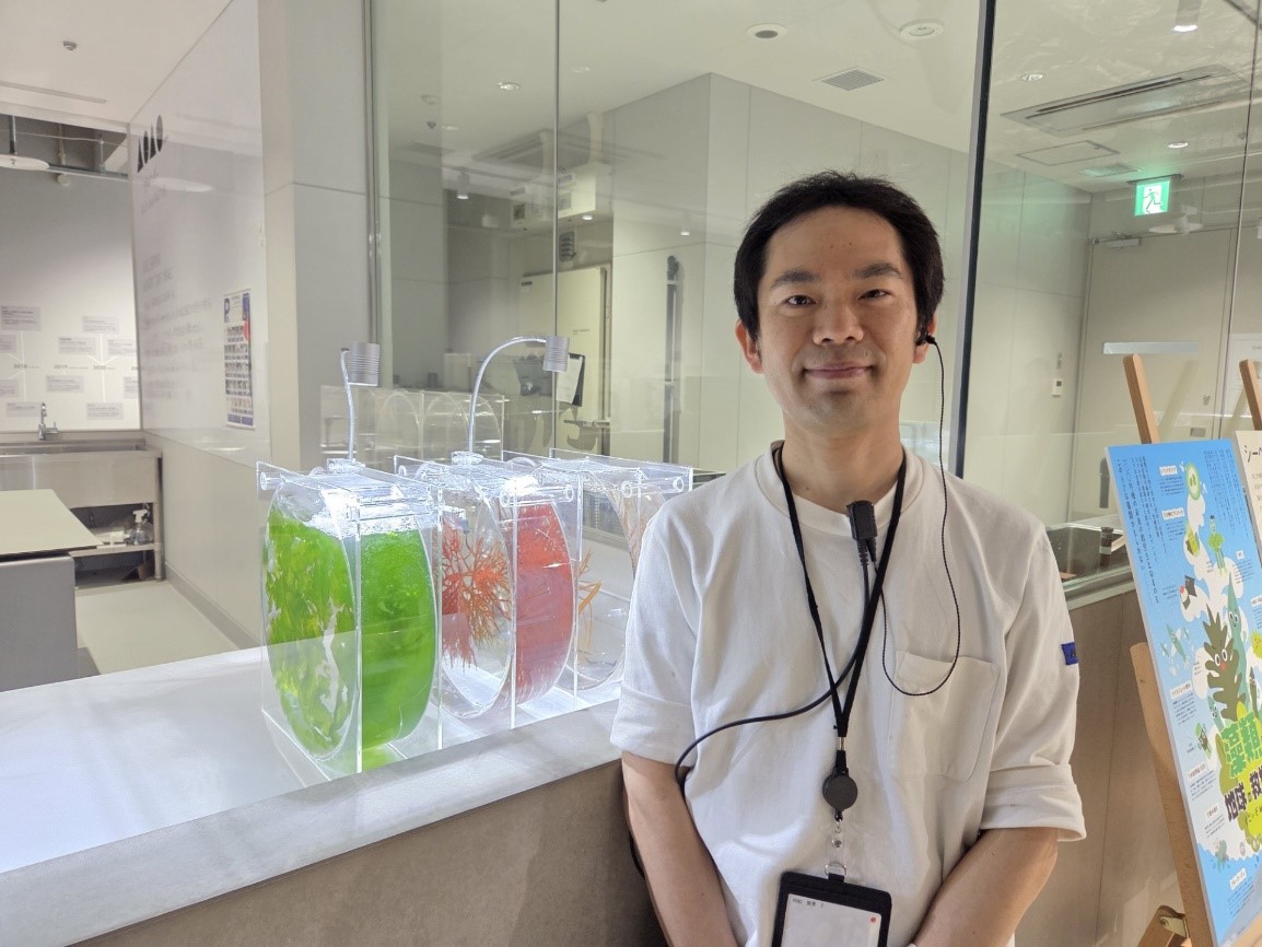 春の展示の魅力を語る三宅さん