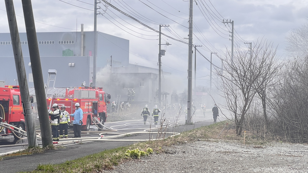 火事があった現場(札幌市東区中沼町)