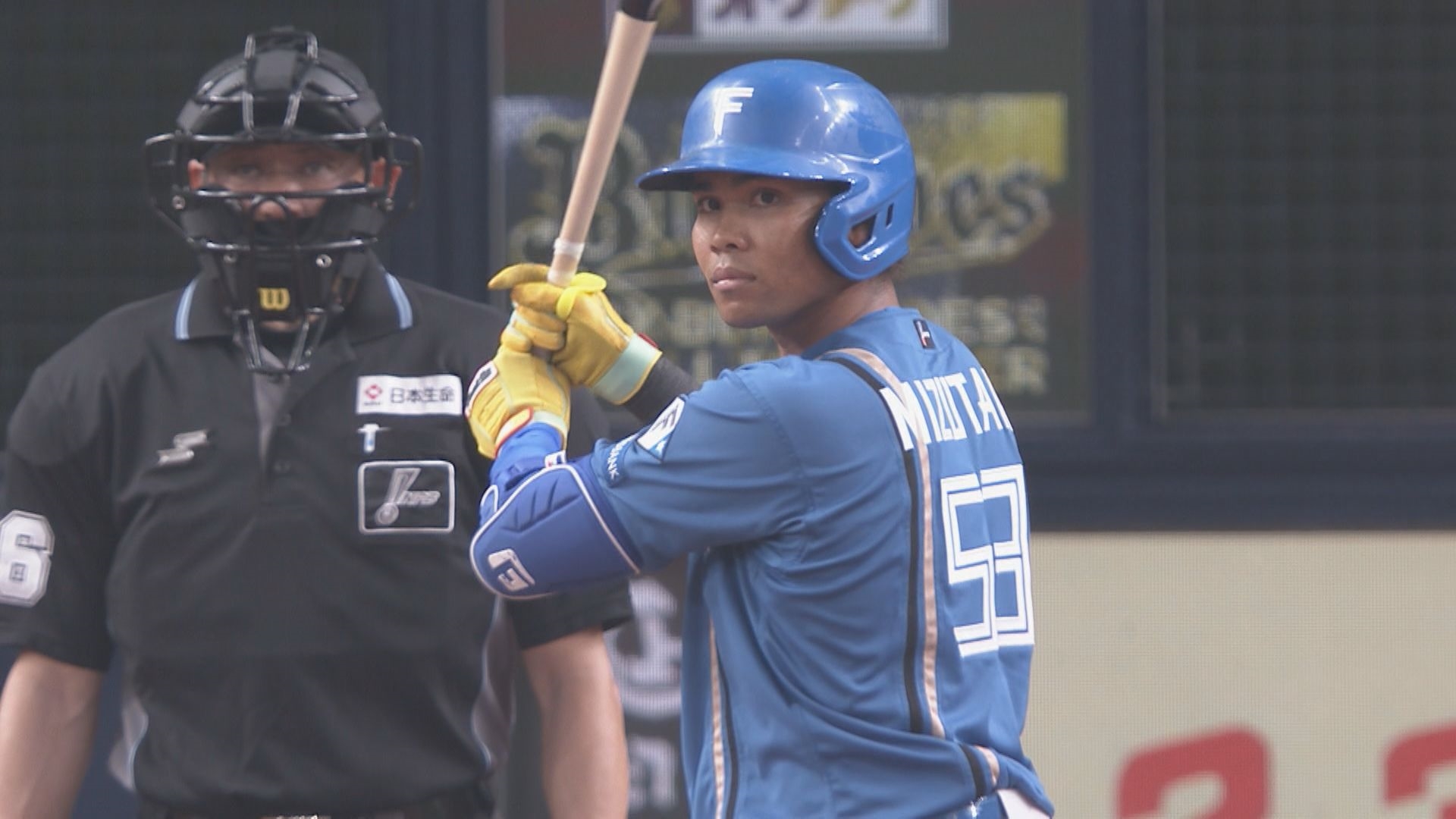 今シーズン初ヒットがホームランの水谷瞬選手