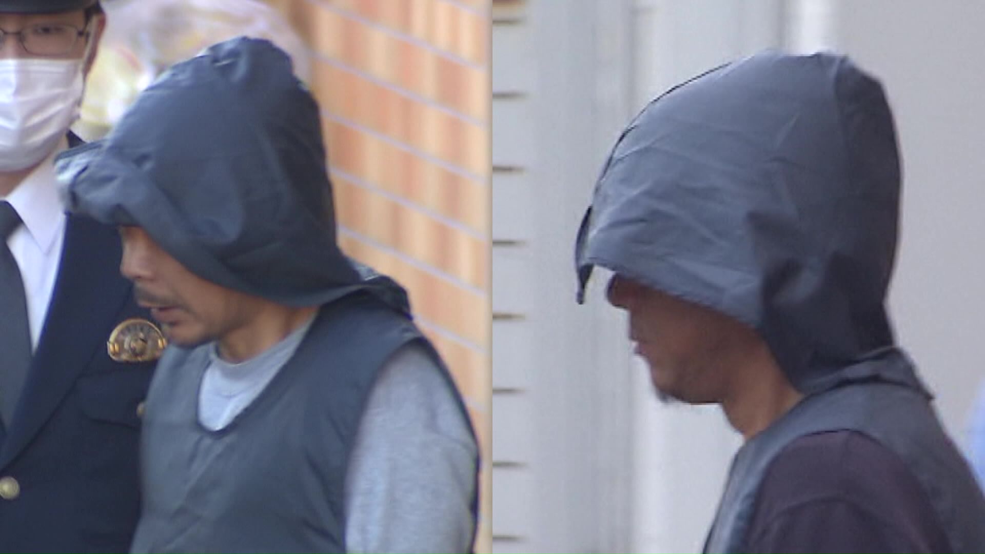 若本被告(左)と田中被告