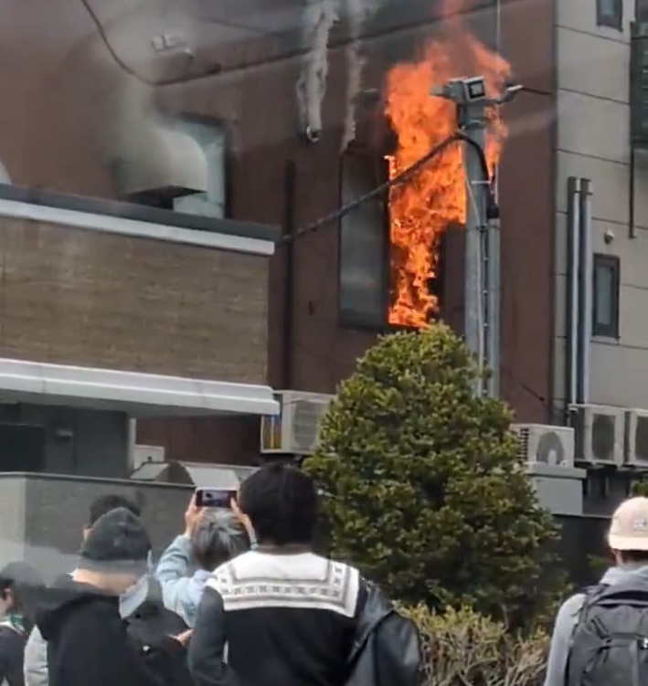 火事があった現場(撮影:視聴者)