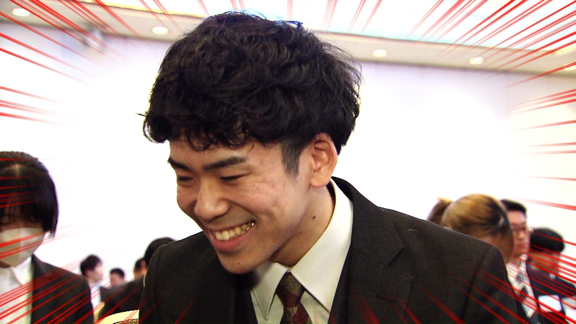 入社式で見つけた“大型ルーキー”