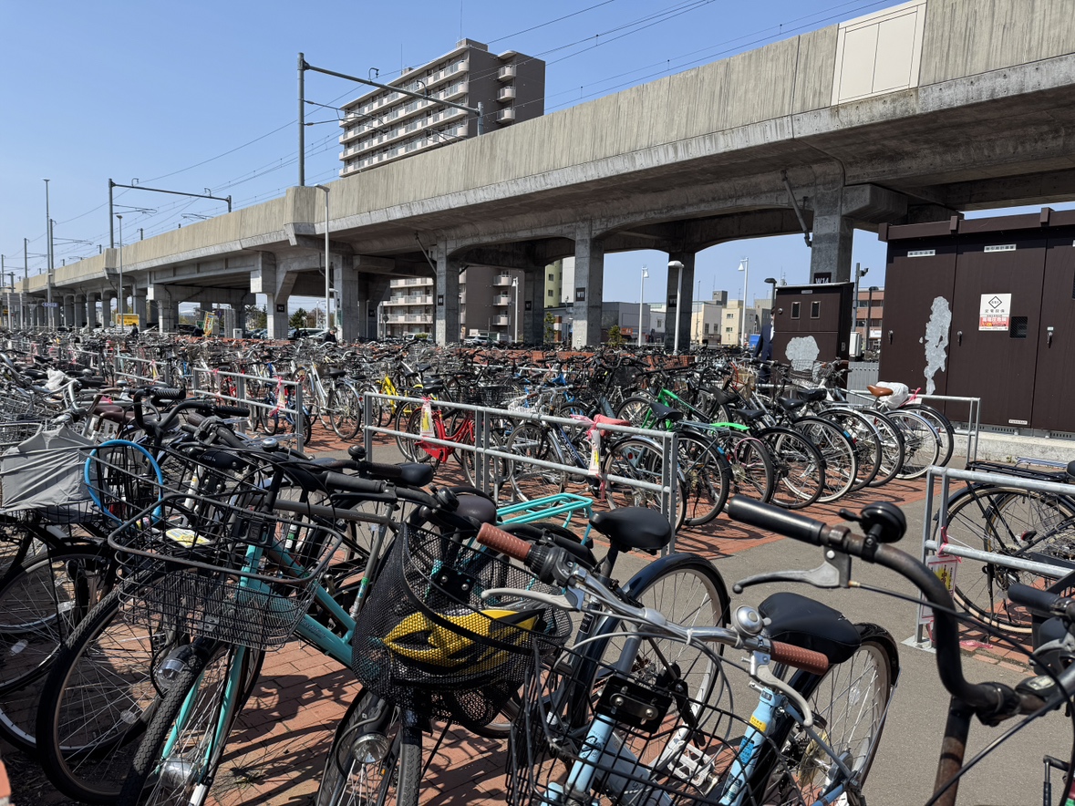 JR野幌駅の駐輪場