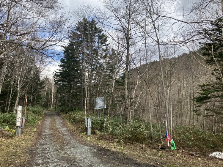 富良野岳へ続く林道（富良野市）