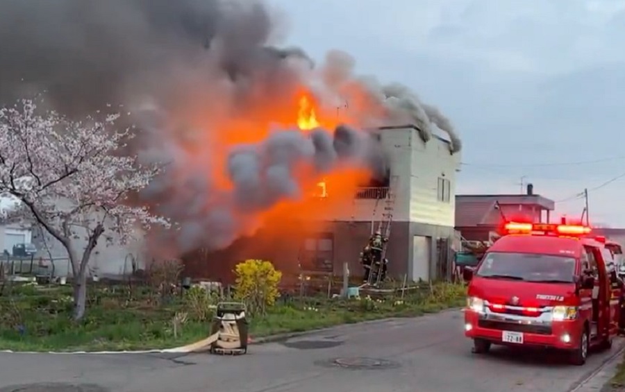 火事があった現場(撮影:視聴者)