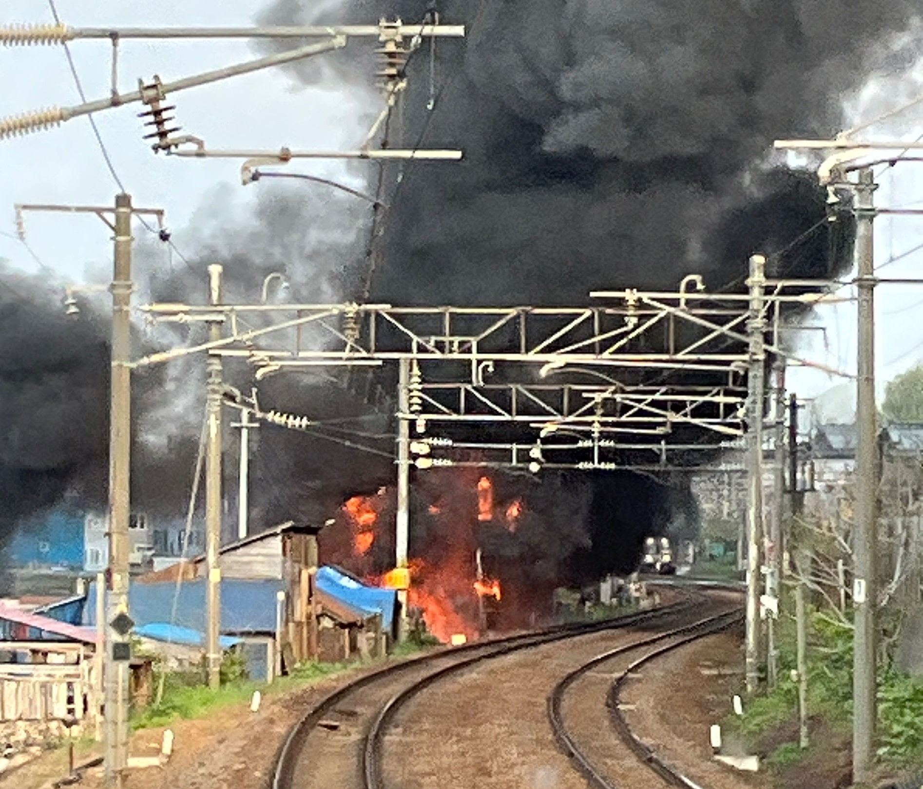 火事があった現場(提供:JR北海道)