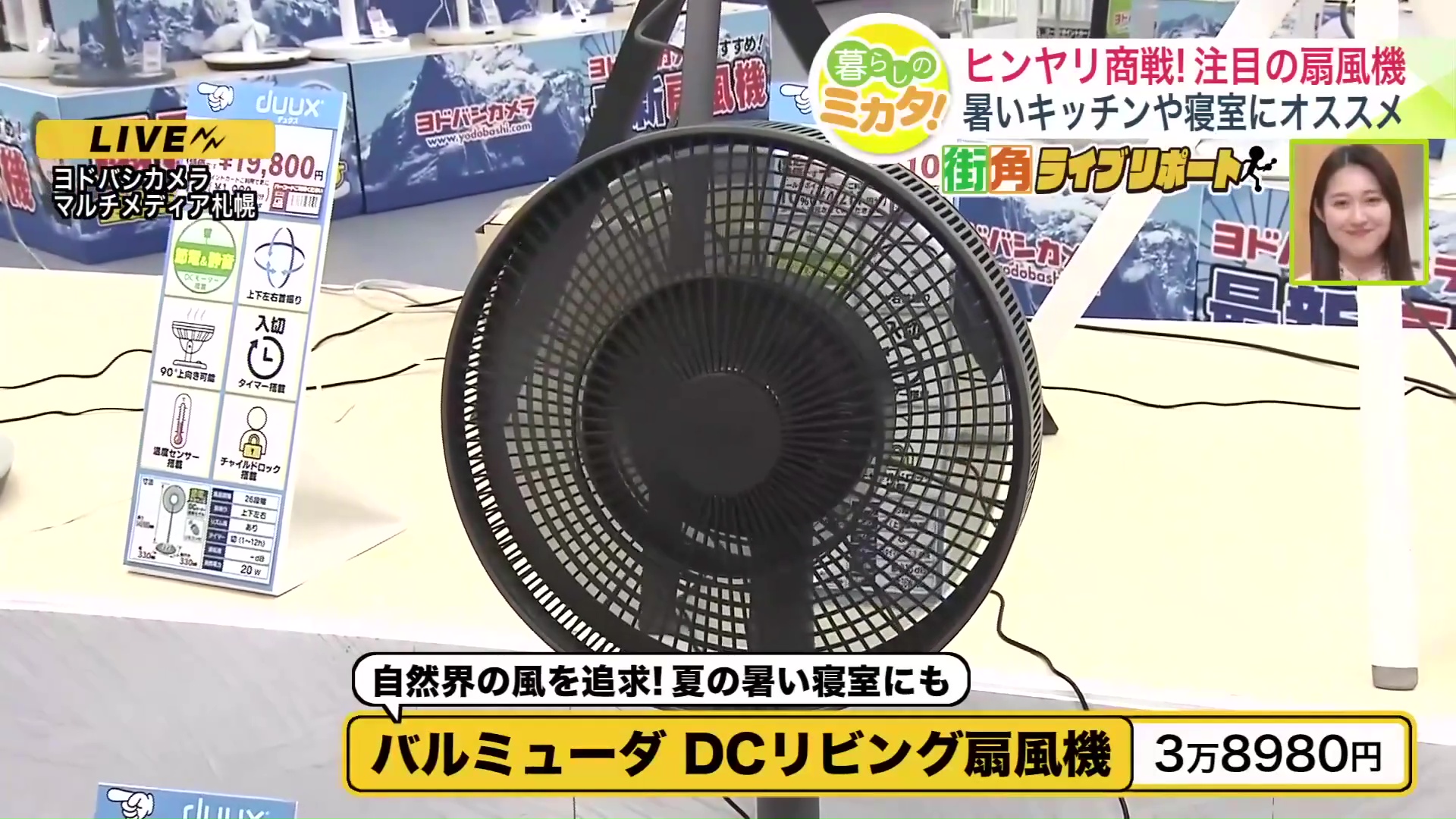 バルミューダDCリビング扇風機