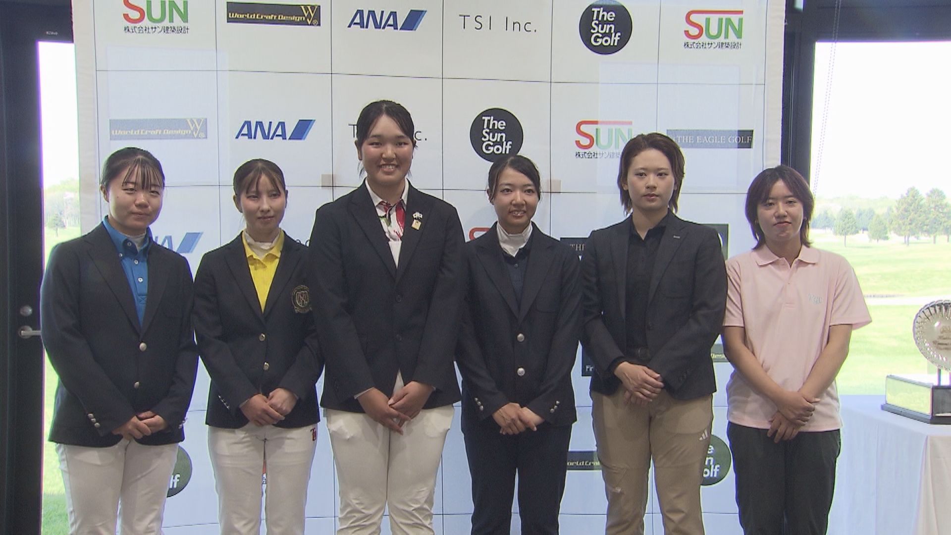 日本女子アマチュアゴルフ選手権競技に出場する6名