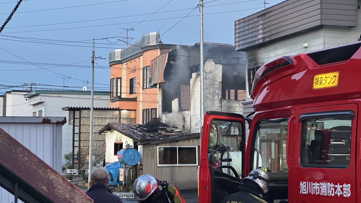 火事があった現場(北海道旭川市東光)